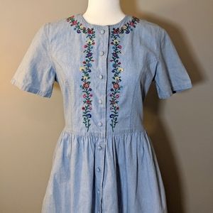 Vintage Cottagecore Midi Dress